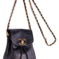 Chanel Turnlock Double Ball Charm Mini Chain Lambskin Black