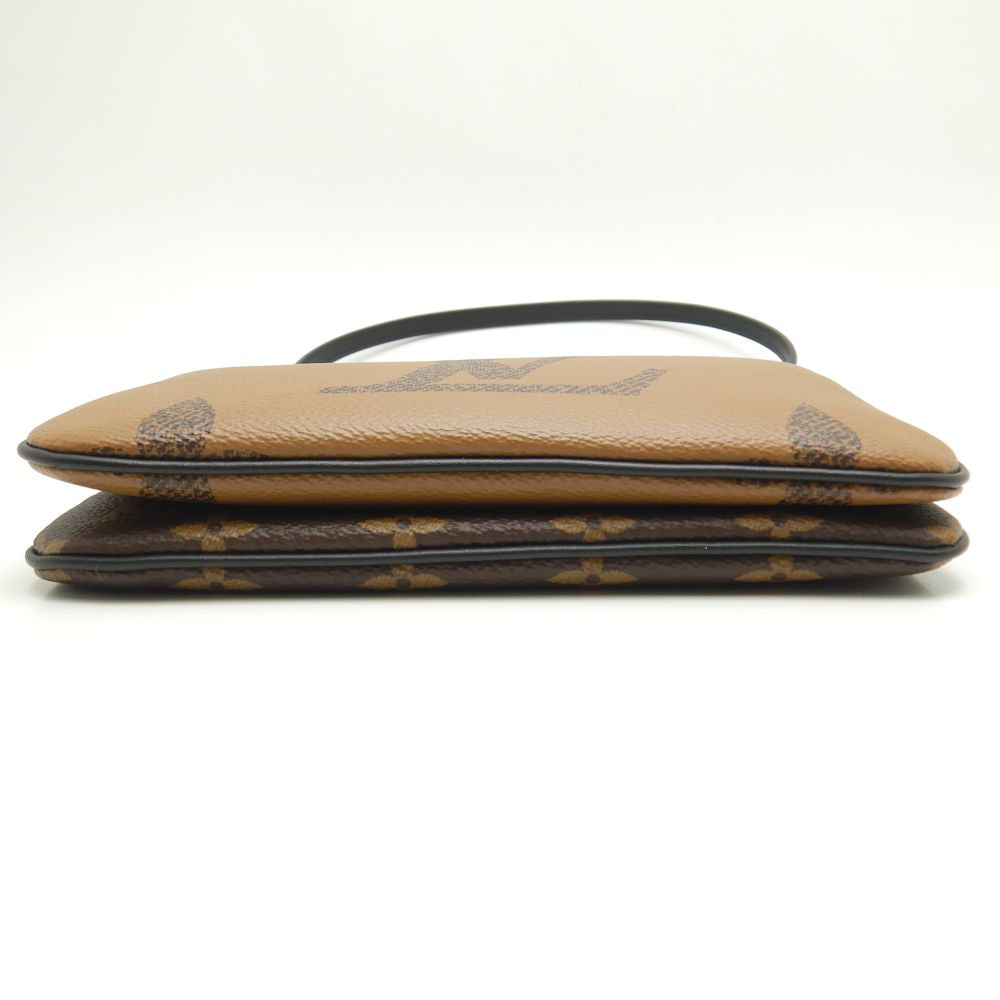 Louis Vuitton Monogram Pochette Double Zip Diagonal Shoulder Brown