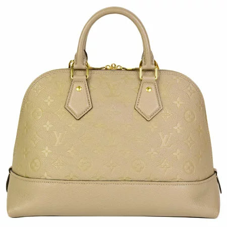 Louis Vuitton Neo Alma PM Shoulder Emplant Leather Handbag Creme