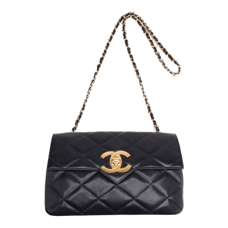 Chanel Matelasse Decacoco Turnlock V Flap Chain Lambskin Black
