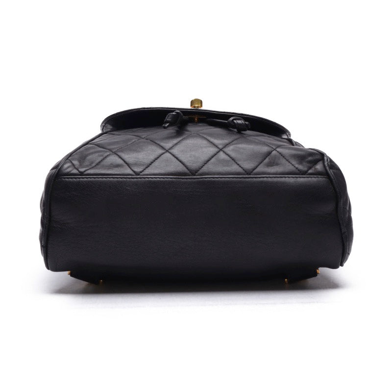 Chanel Matelasse Double Chain Backpack Lambskin Black