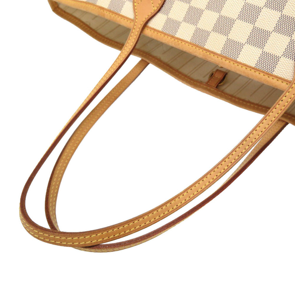 Louis Vuitton Damier Azur Neverfull MM Tote Bag White