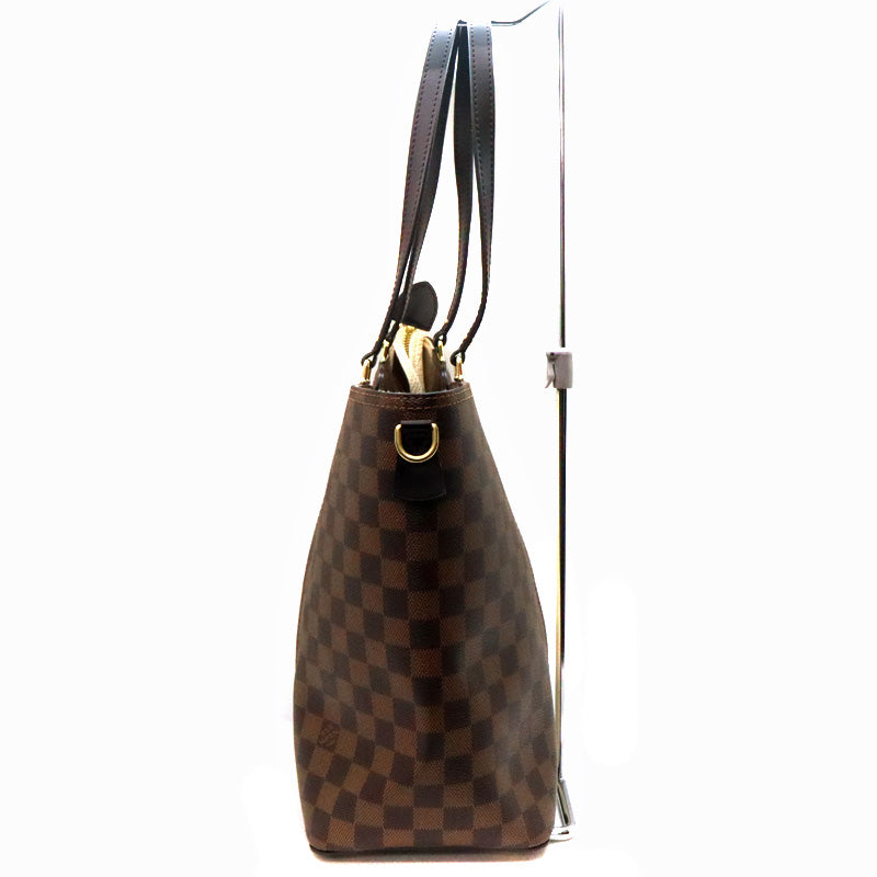 Louis Vuitton Jersey Damier Canvas Ebene Brown Tote Bag