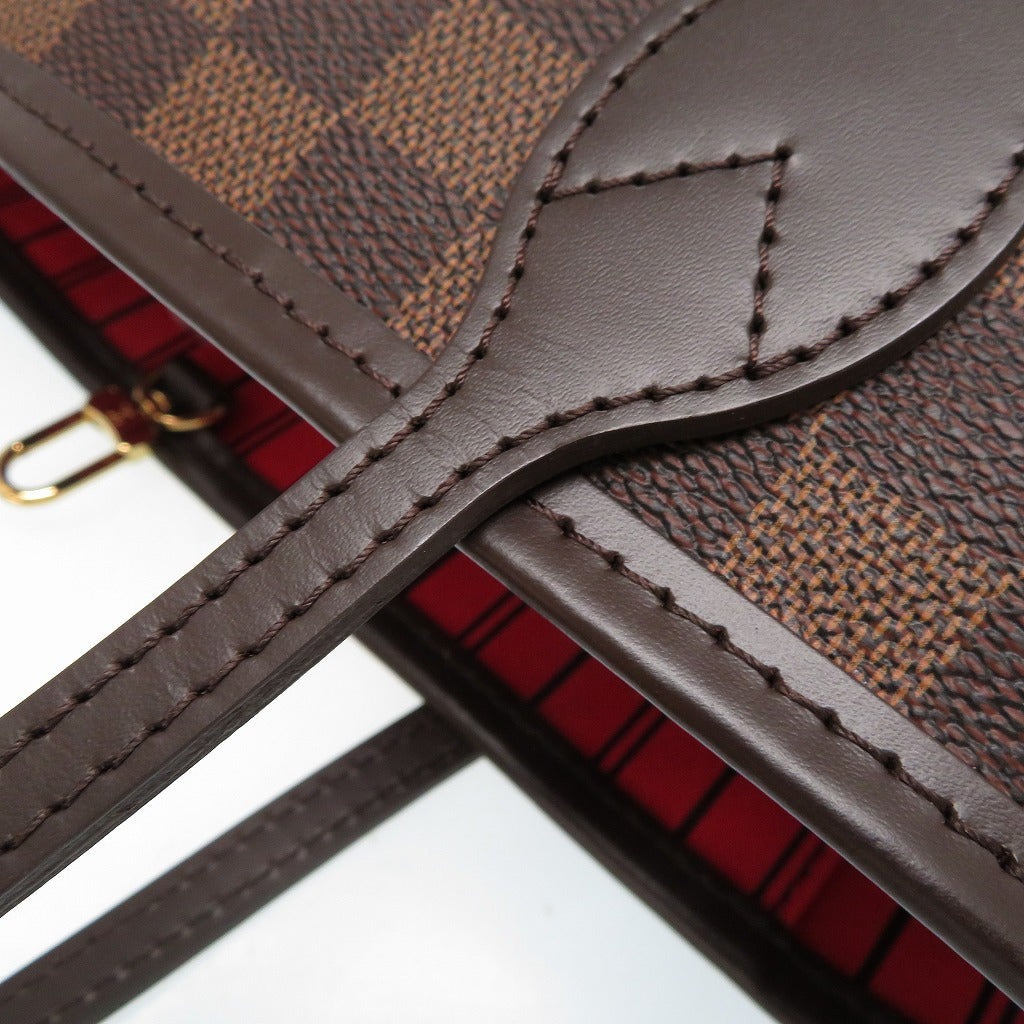 Louis Vuitton Damier Neverfull PM Pouch Tote Bag Brown