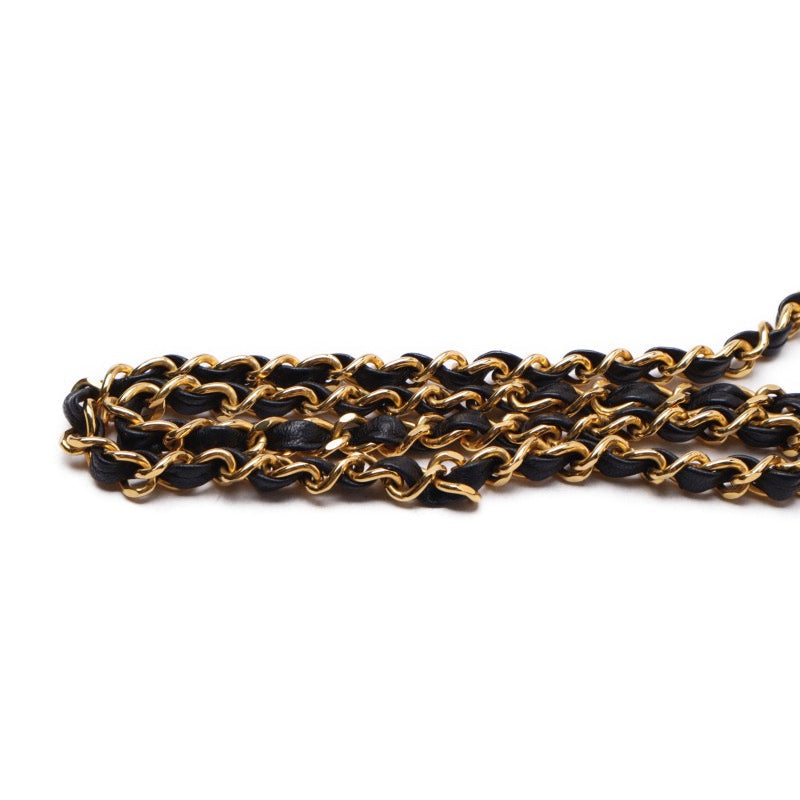 Chanel Matelasse Round Flap Chain Lambskin Black