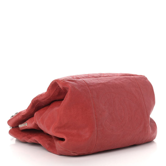Chanel Caviar Quilted Simply CC Tote Red