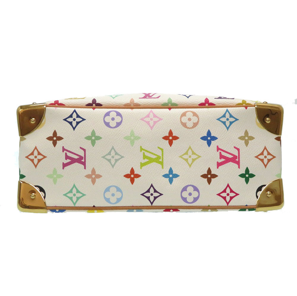 Louis Vuitton Monogram Multicolor Trouville Handbag White Bronze