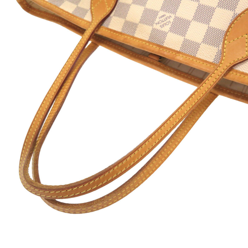 Louis Vuitton Damier Azur Neverfull PM Tote Bag white