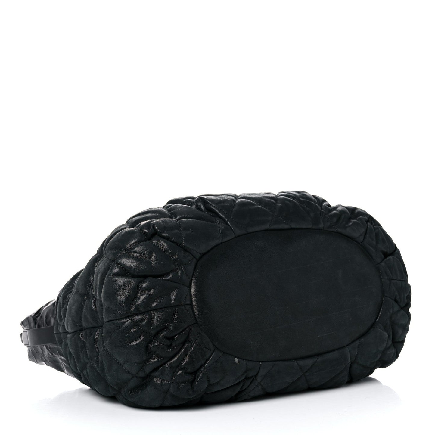 Iridescent Calfskin Quilted Large In The Mix Tote Black