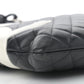 Calfskin Cambon Flat Tote Black White