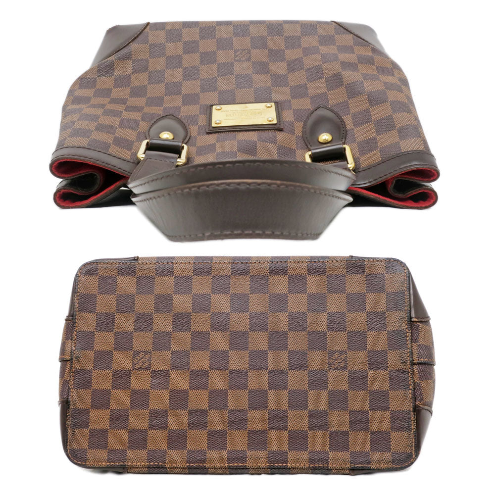 Louis Vuitton Hampstead PM Tote Bag Handbag Damier Dark Brown