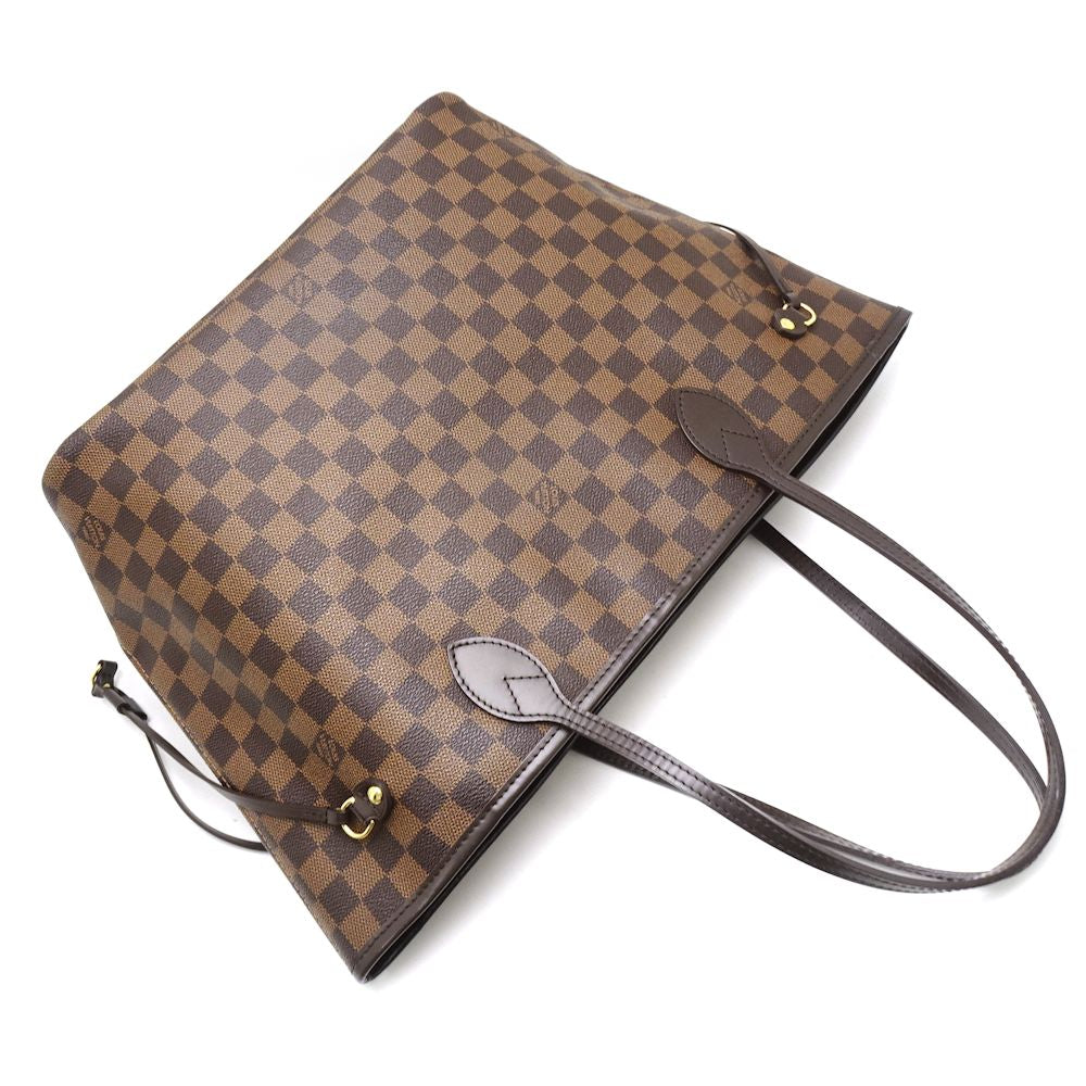 Louis Vuitton Damier Neverfull MM Ebene Tote Bag Brown