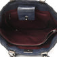 Iridescent Calfskin Quilted Large Gentle Boy Shopping Tote Navy