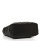 Caviar Quilted Petit Shopping Tote PST Dark Brown