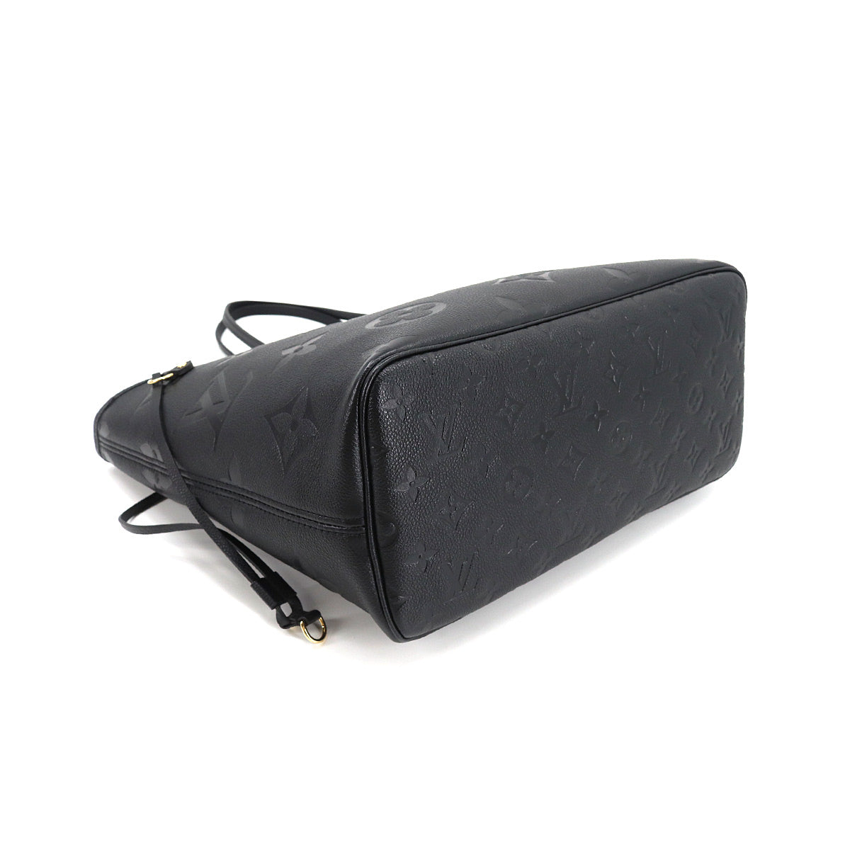 Louis Vuitton Monogram Emplant Neverfull MM Tote Bag Leather Noir Black