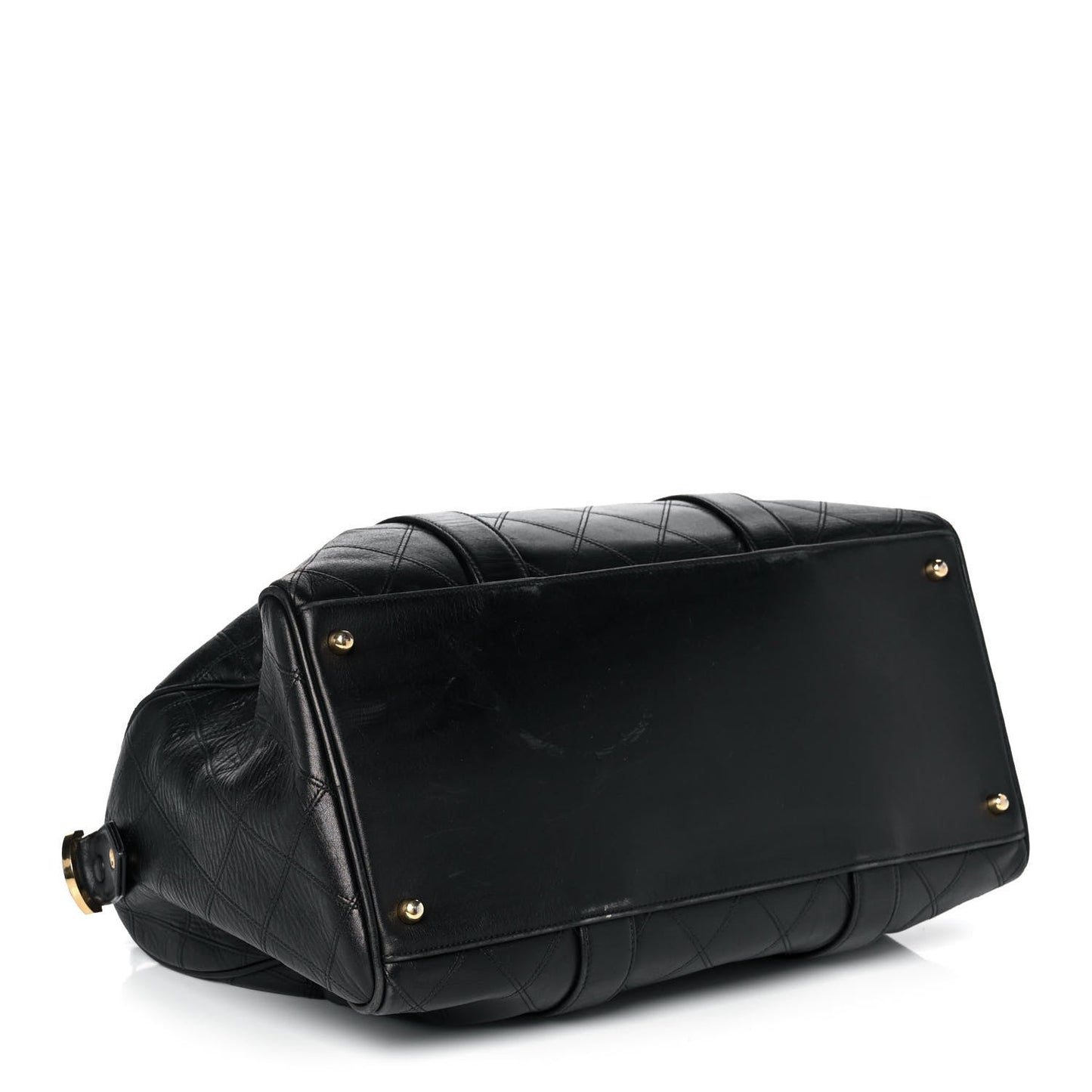 Calfskin Stitched CC Boston Black