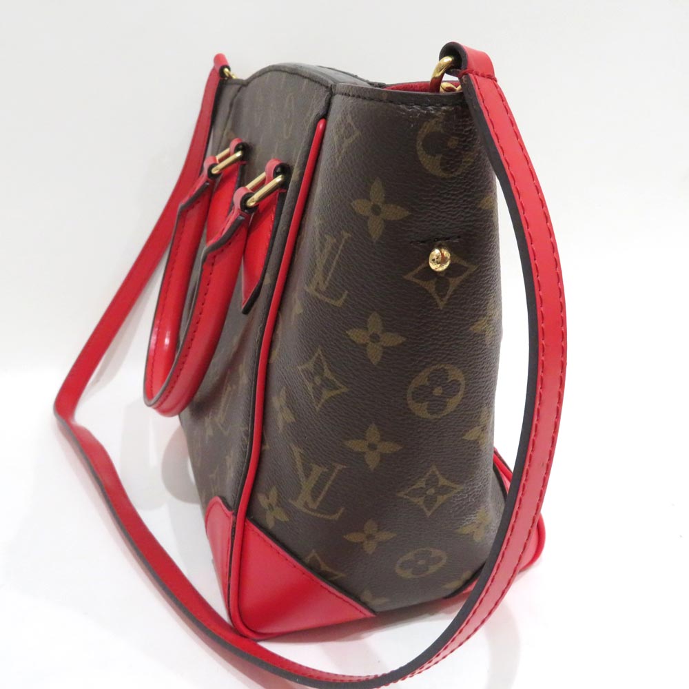 Louis Vuitton Flower Zipped Tote Handbag MM Monogram Tote Bag Monogram