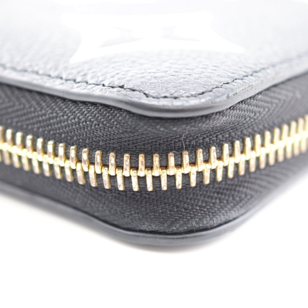 Louis Vuitton Zippy Wallet Monogram Emplant Long Wallet Noir