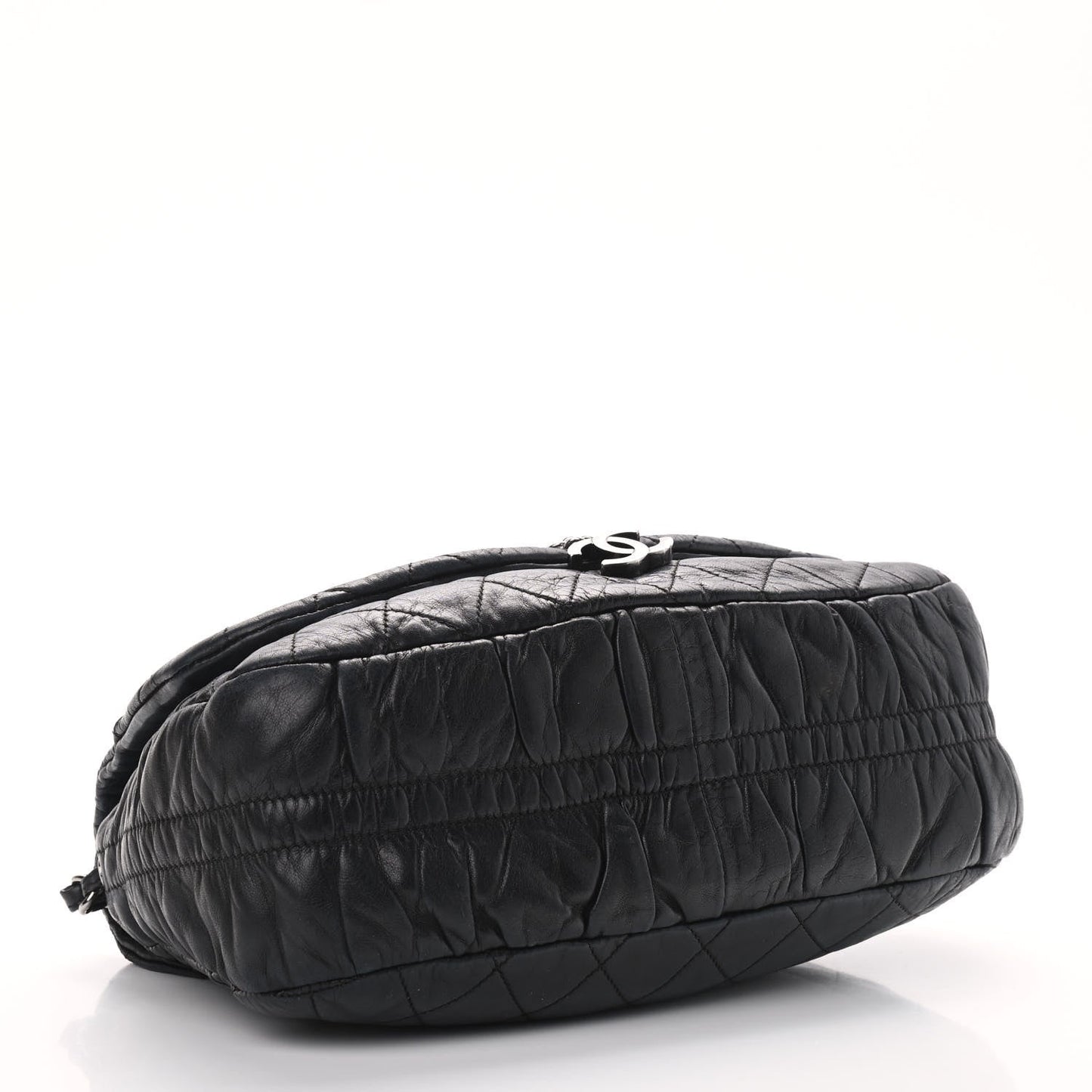 Lambskin Quilted Small Sharpei Flap Black