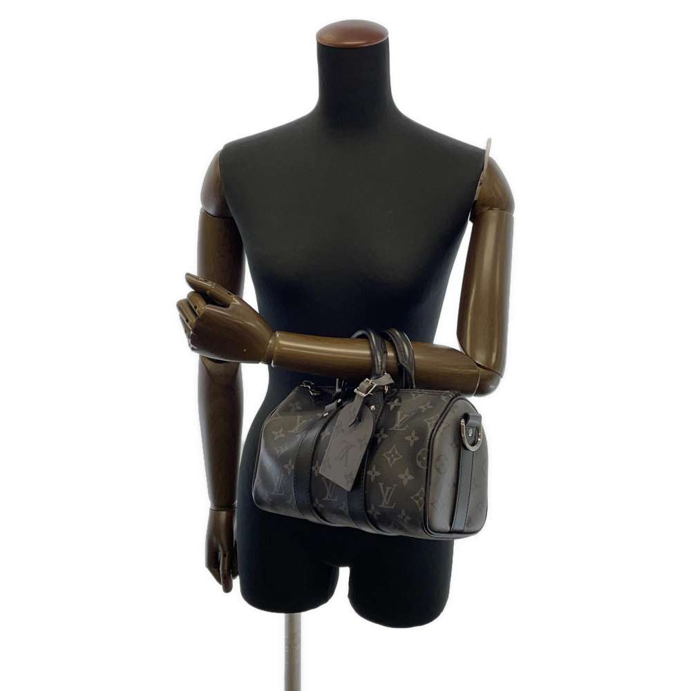 Louis Vuitton Handbag Monogram Eclipse Keepall Bandouliere 25 Black