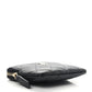 Caviar Quilted Zip Card Holder Wallet Black