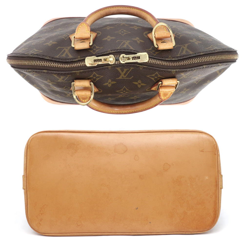 Louis Vuitton Alma Monogram Handbag Dark Brown