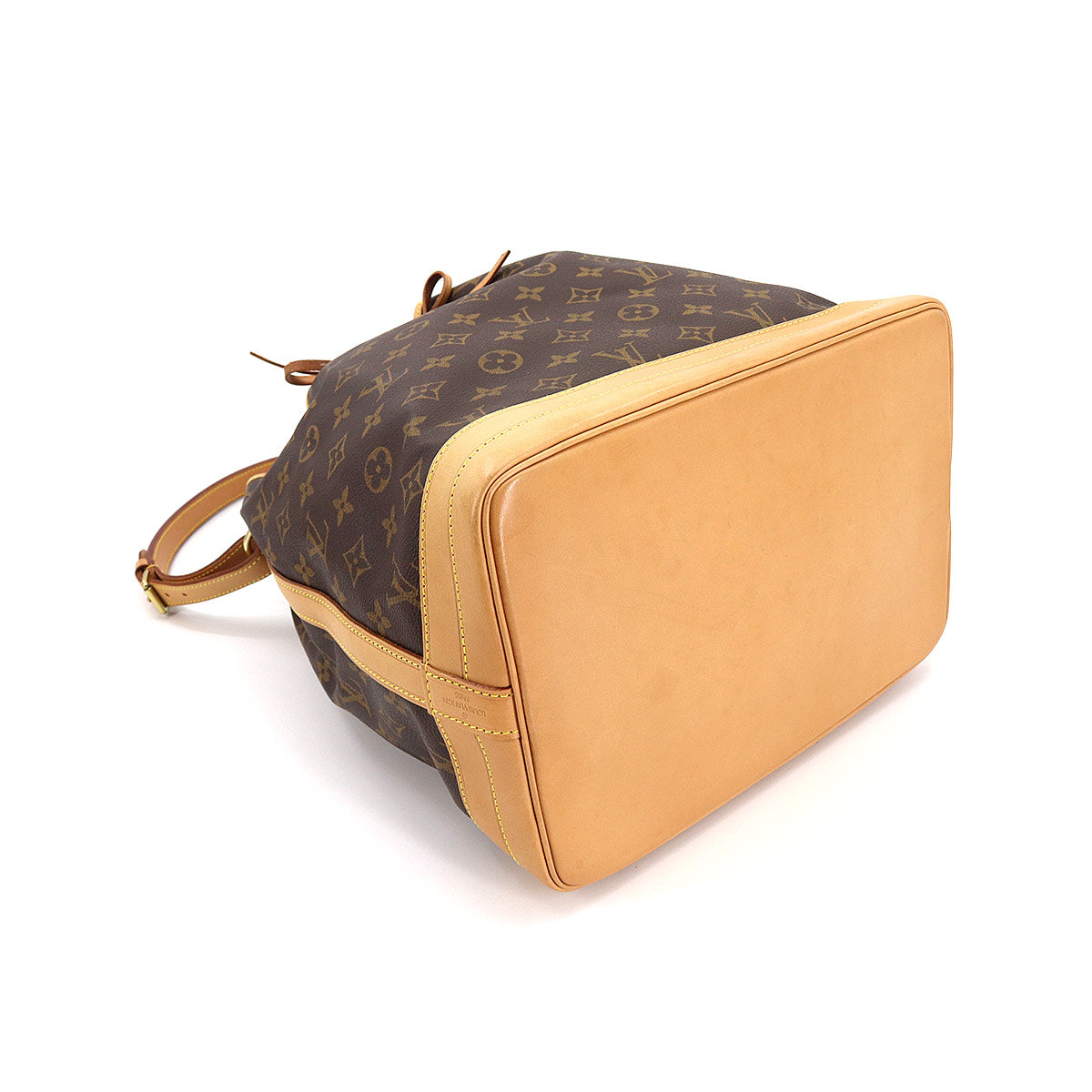 Louis Vuitton Monogram Noe Shoulder Bag Brown Gold Hardware