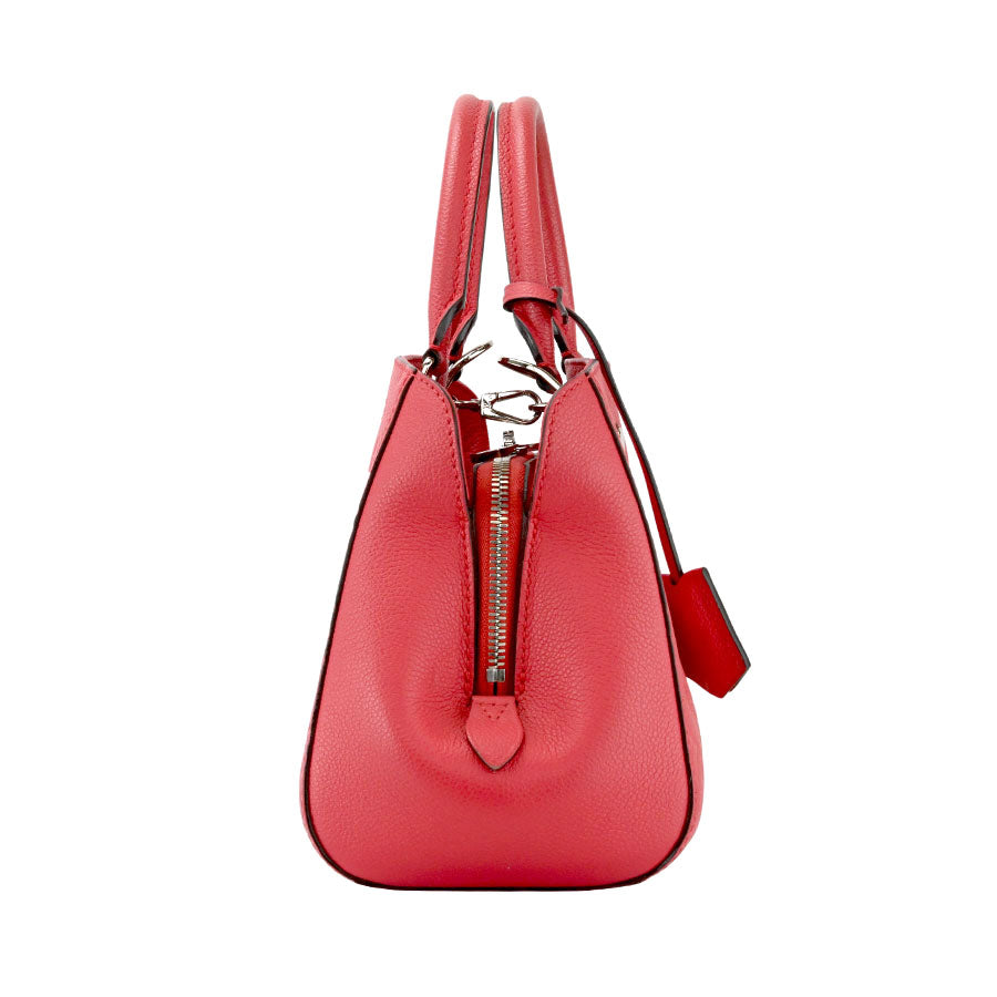 Louis Vuitton Montaigne BB Monogram Implant Dahlia Red Leather 2WAY Handbag Shoulder Bag