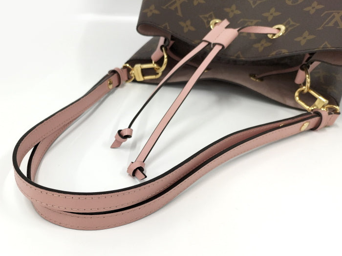 Louis Vuitton Neonoe Shoulder Bag Monogram Leather Rose Poodle