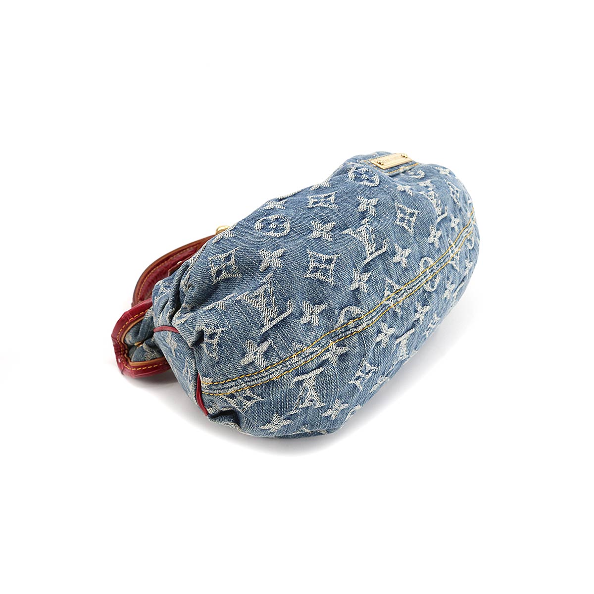 Louis Vuitton Monogram Denim Pleaty Aligator Shoulder Bag