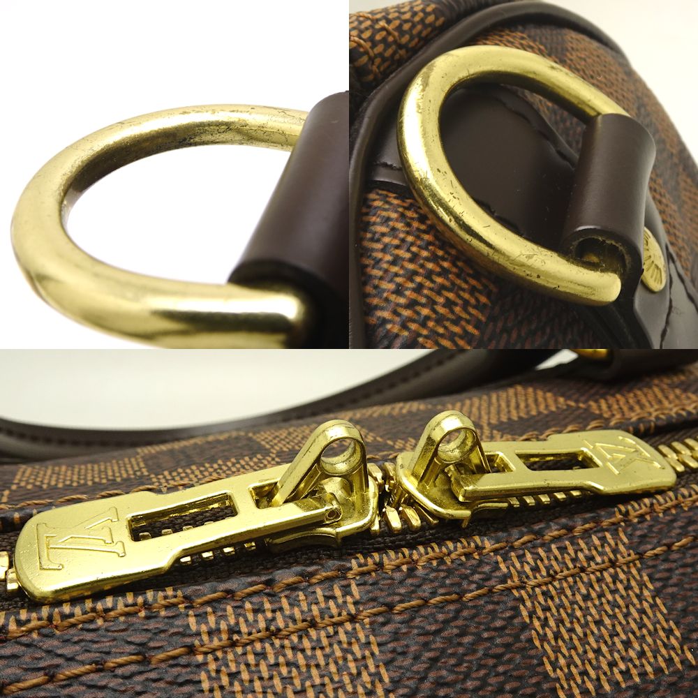 Louis Vuitton Damier Speedy Bandouliere 30 Ebene Boston Bag Brown