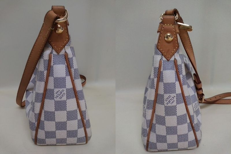 Louis Vuitton Siracusa PM Shoulder Bag Damier Azur