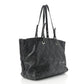 Glazed Calfskin Large On The Road Tote Black
