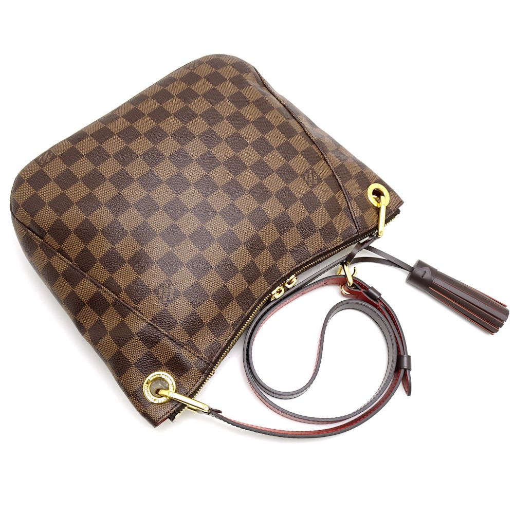 Louis Vuitton Damier South Bank Ebene Diagonal Shoulder Brown