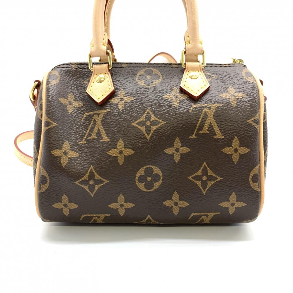 Louis Vuitton Nano Speedy Monogram Brown Shoulder Bag
