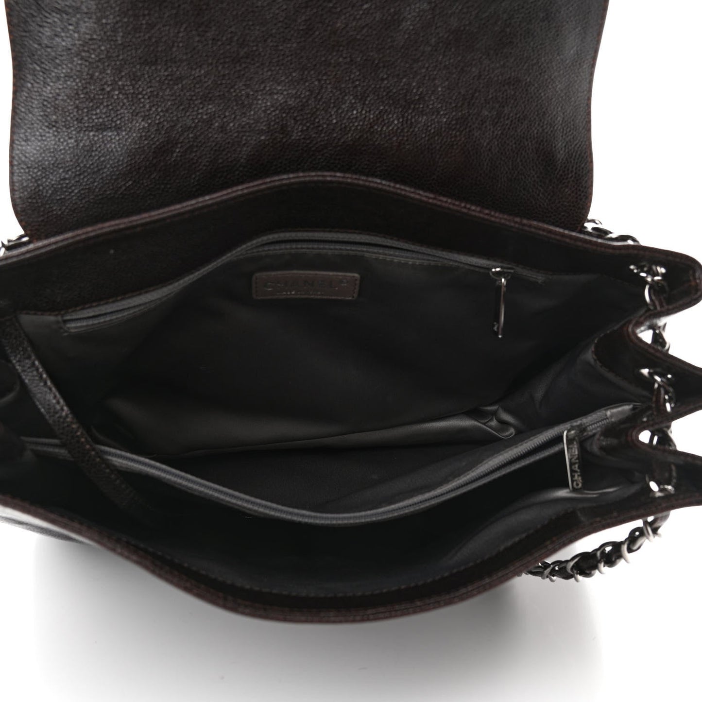 Caviar Pocket In The City Tote Dark Brown