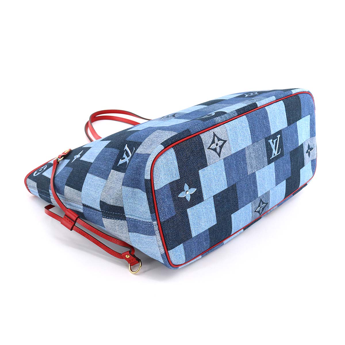 Louis Vuitton Patchwork Denim Monogram Neverfull MM Tote