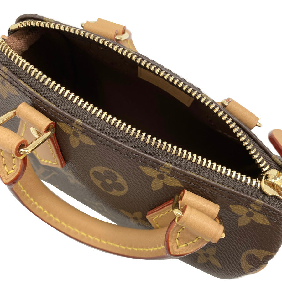 Louis Vuitton Shoulder Bag Nano Speedy Monogram Brown
