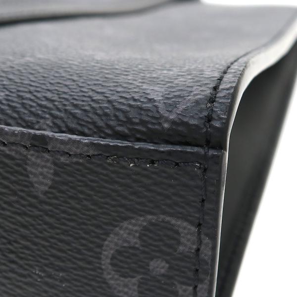 Louis Vuitton Eclipse Leather Sac Plat Shoulder Bag Black
