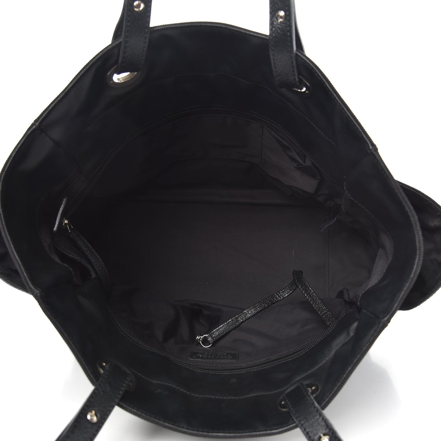 Coated Canvas Quilted Large Paris Biarritz Tote Black