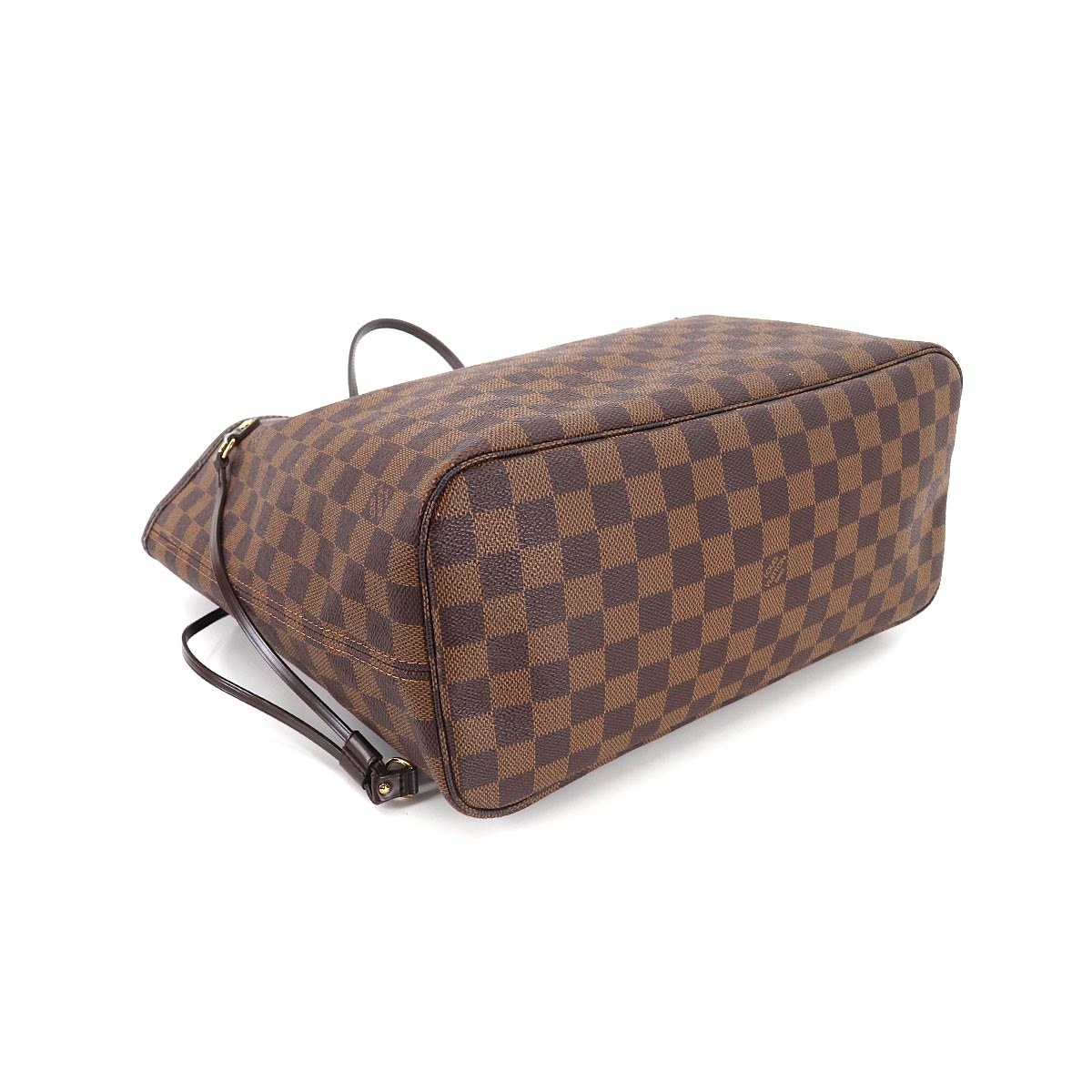 Louis Vuitton Damier Neverfull MM Tote Bag Ebene Cerise Brown Gold