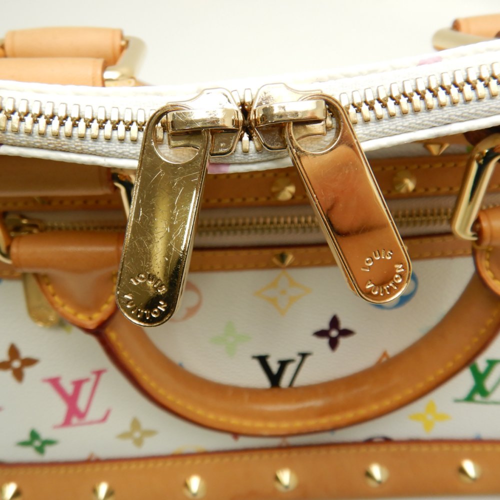 Louis Vuitton Multicolor Alma Bron Handbag White