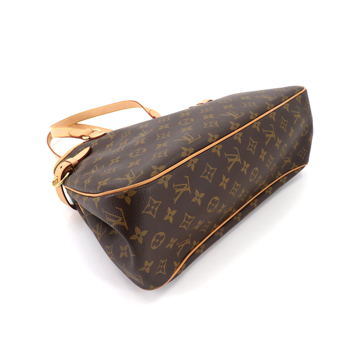 Louis Vuitton Monogram Batignolles Horizontal Tote Bag Brown Gold Metal Fittings
