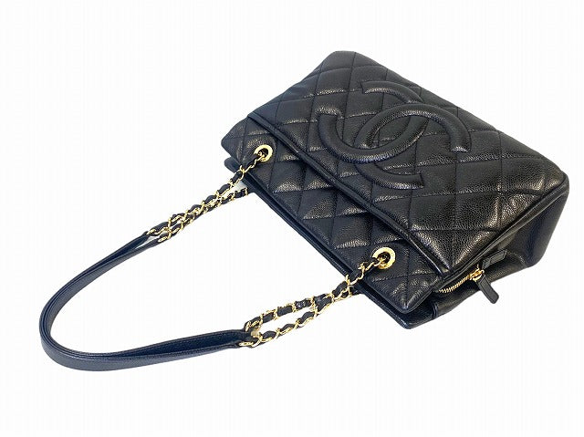 Chanel Matelasse Caviar Skin Chain Tote Cocomark Shoulder Bag