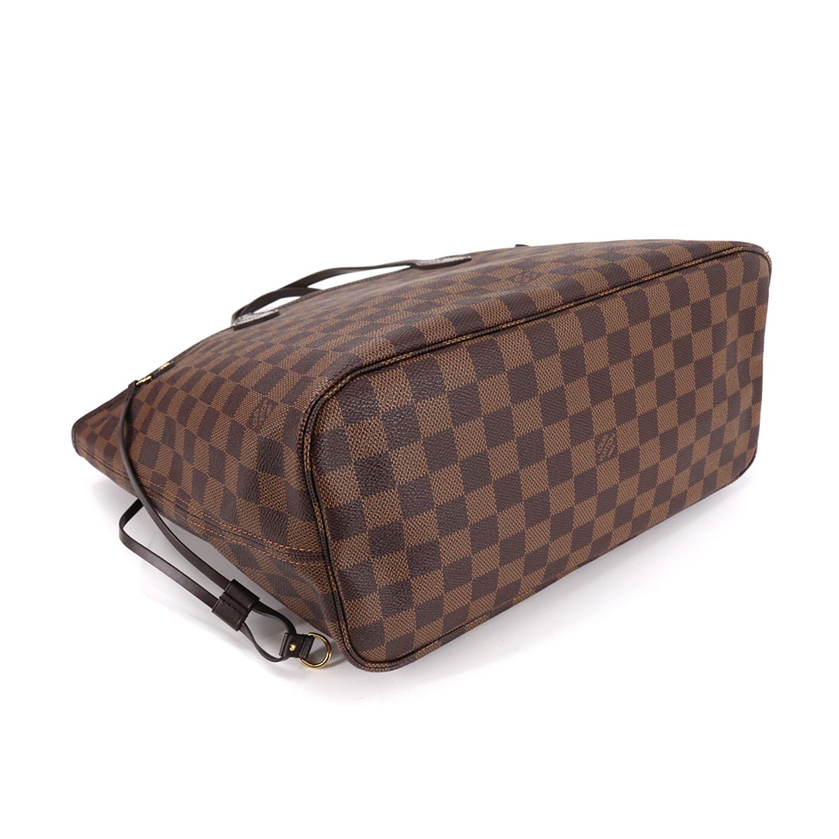 Louis Vuitton Damier Neverfull MM Tote Bag Ebene Cerise Brown Gold Hardware