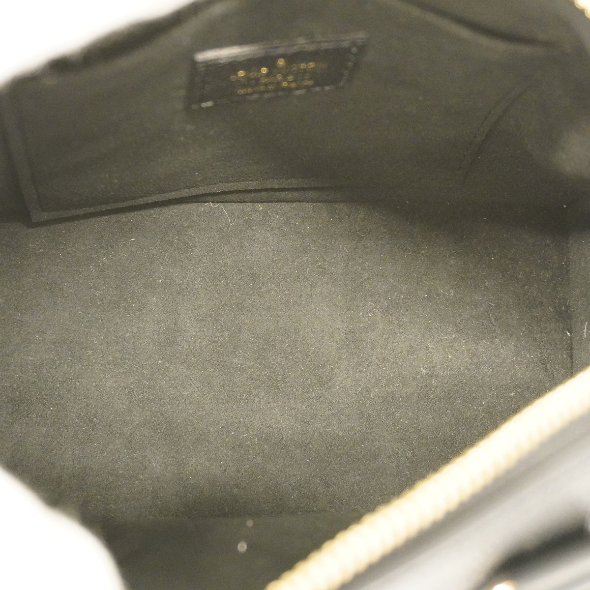 Louis Vuitton Monogram Implant Speedy Bandouliere 20 Noir Black