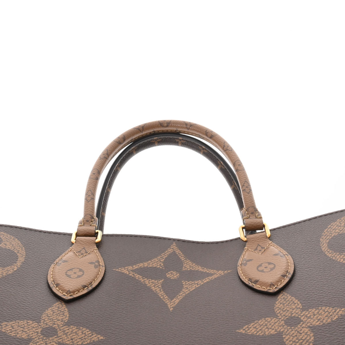 Louis Vuitton Monogram Reverse On The Go GM Brown Canvas 2way Bag