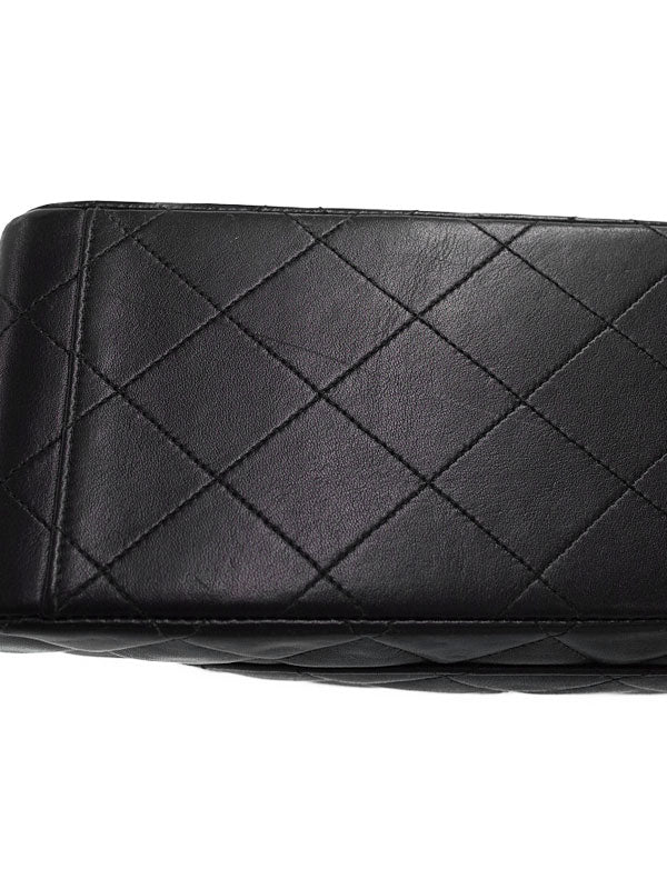 Chanel Deca Matelasse Chain Shoulder Bag Black