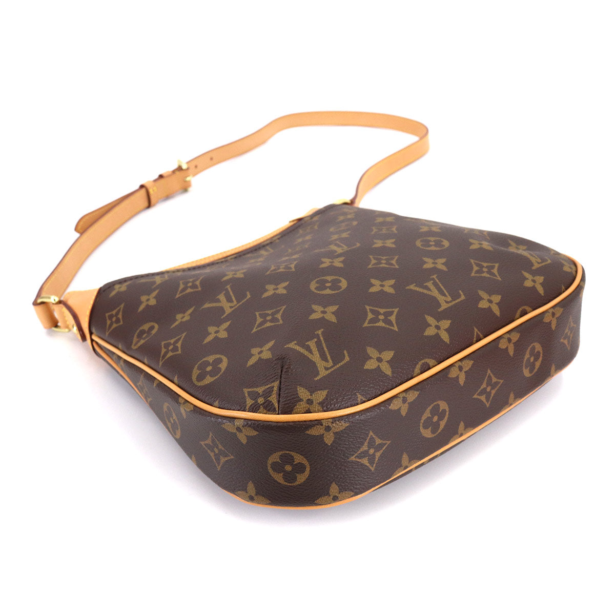 Louis Vuitton Monogram Odeon PM Shoulder Bag Brown Gold Metal Fittings