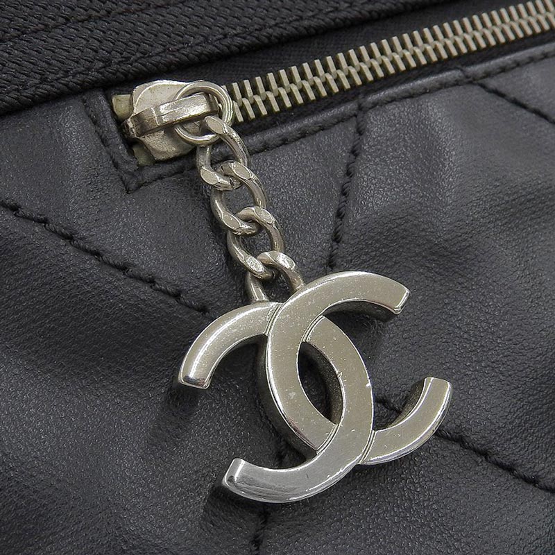 Chanel Paris Biarritz Tote Mm Tote Bag Leather Canvas Black